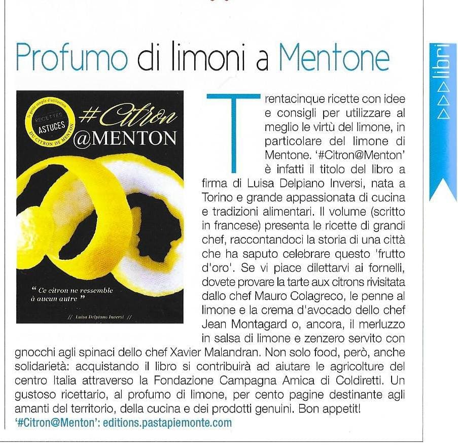 Rassegna stampa italiana dedicata al Citron de Menton.